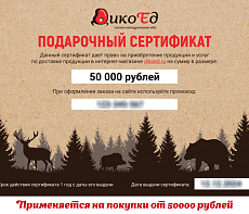 Подарочный сертификат на 50000 рублей